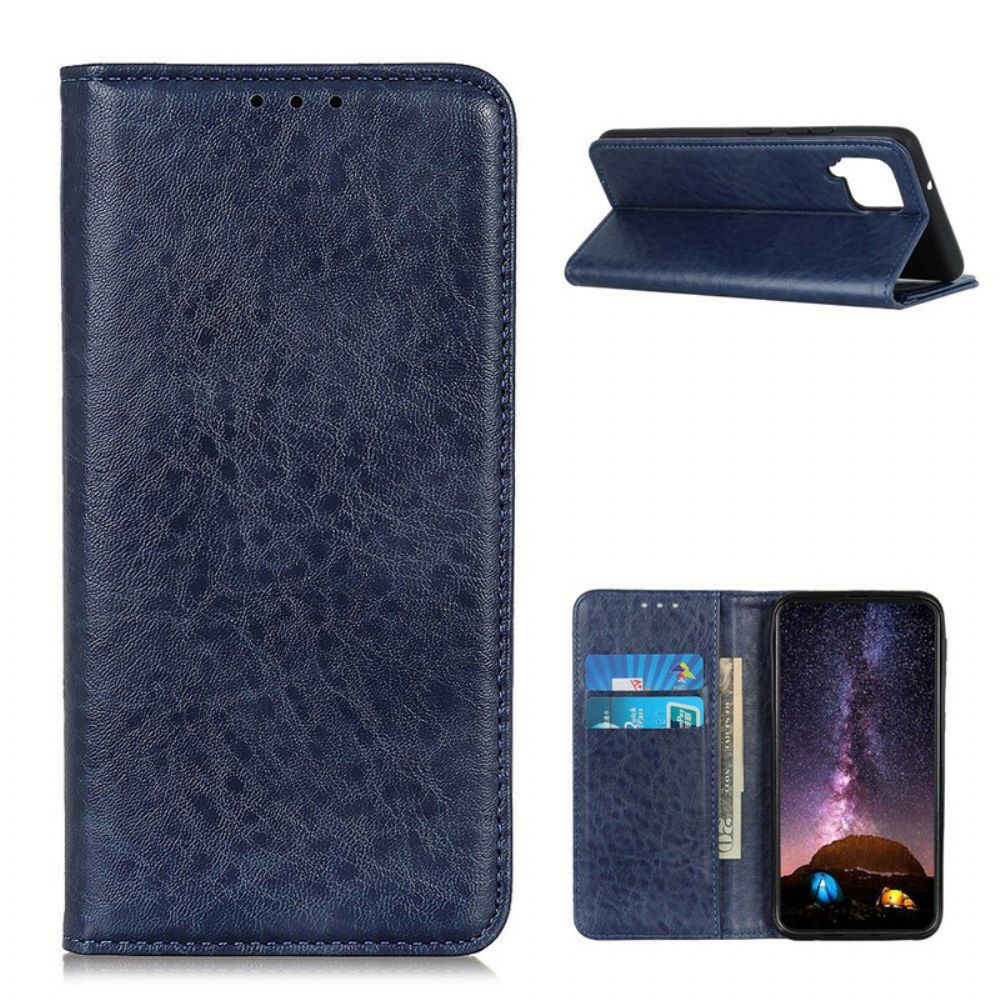 Schutzhülle Für Samsung Galaxy A12 / M12 Flip Case Spaltleder-stil