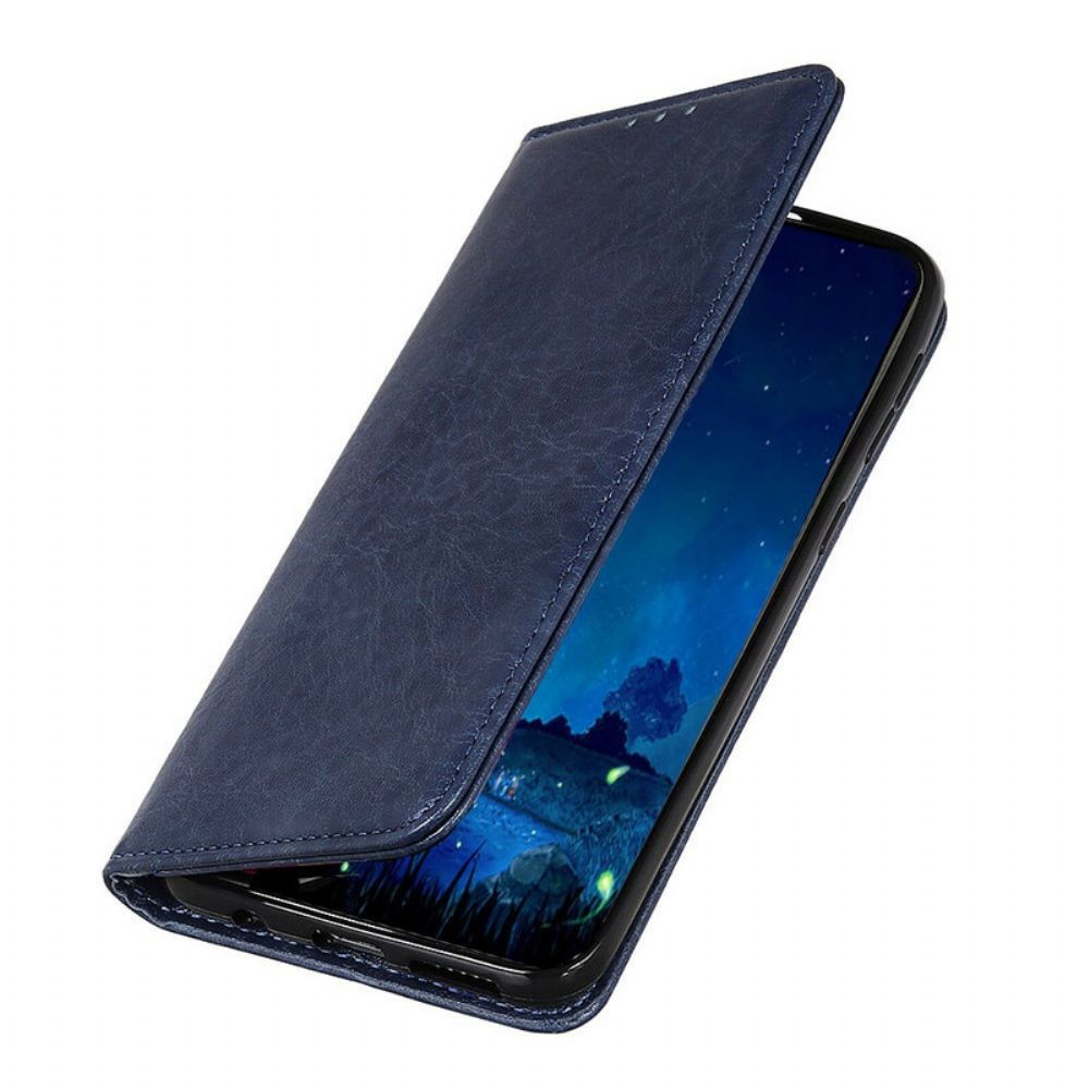 Schutzhülle Für Samsung Galaxy A12 / M12 Flip Case Spaltleder-stil