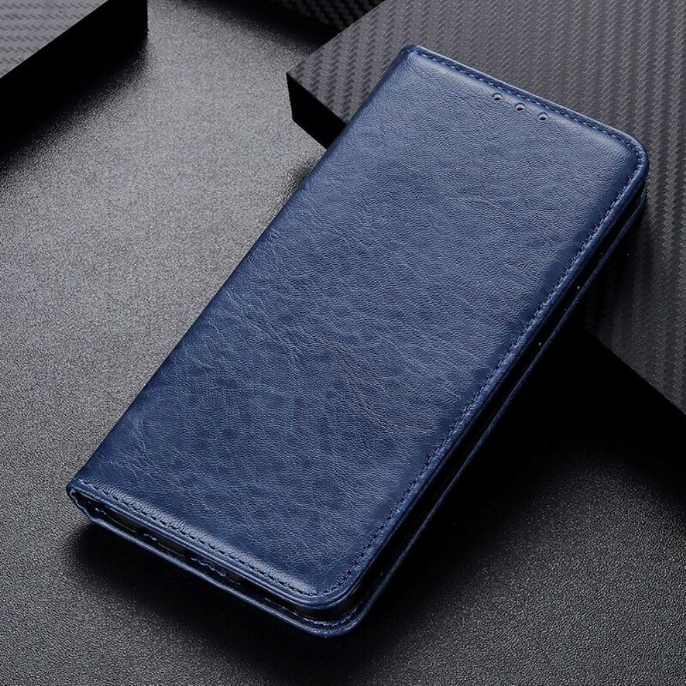 Schutzhülle Für Samsung Galaxy A12 / M12 Flip Case Spaltleder-stil