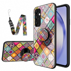 Hülle Samsung Galaxy A55 5g Handyhülle Mit Stütze Und Patchworkband