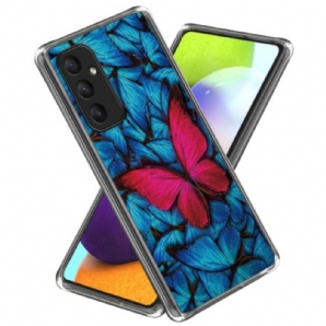 Hülle Samsung Galaxy A55 5g Handyhülle Roter Schmetterling