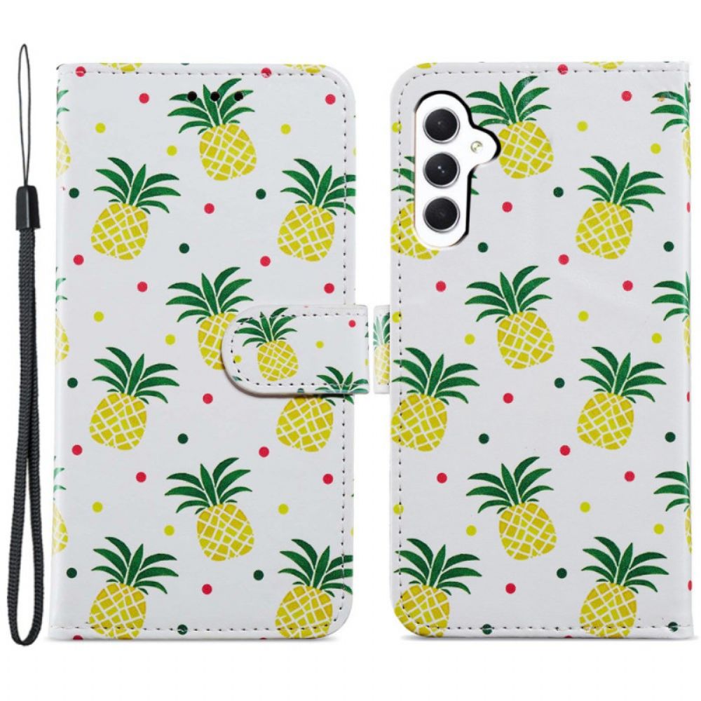 Lederhüllen Samsung Galaxy A55 5g Ananas In Lnaière