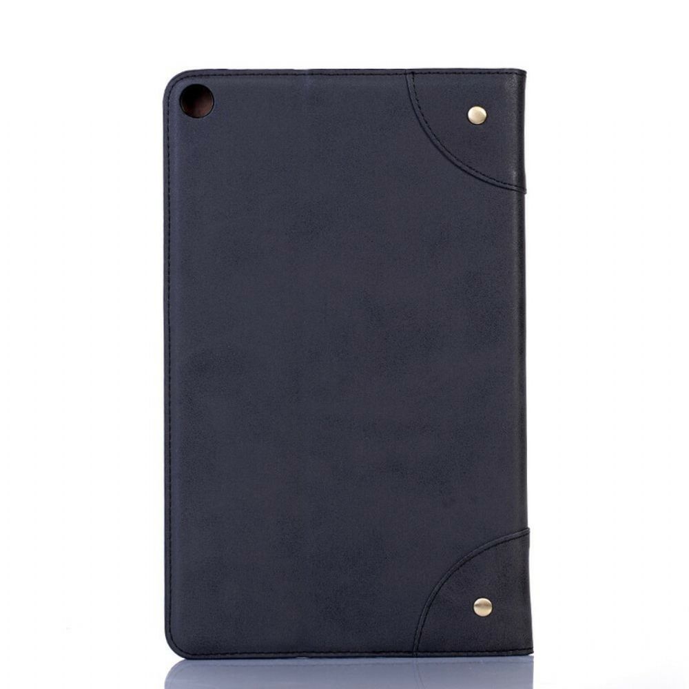 Case Für Samsung Galaxy Tab A 10.1 (2024) Vintage Nieten Aus Kunstleder