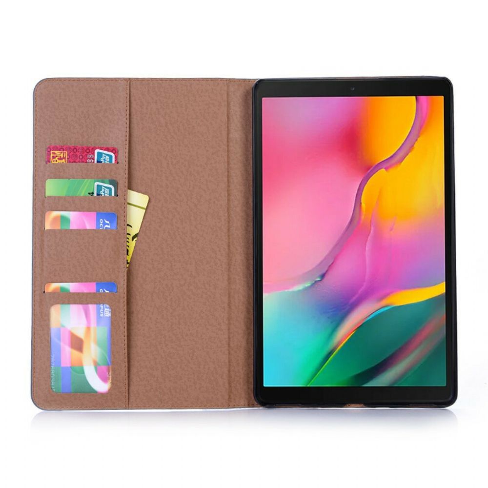 Case Für Samsung Galaxy Tab A 10.1 (2024) Vintage Nieten Aus Kunstleder