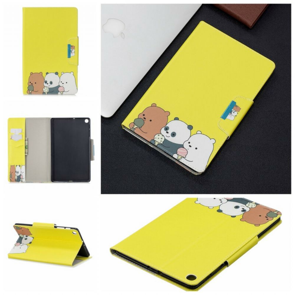 Flip Case Für Samsung Galaxy Tab A 10.1 (2024) Bären- Und Pandaverschluss-design