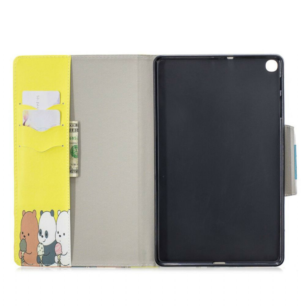 Flip Case Für Samsung Galaxy Tab A 10.1 (2024) Bären- Und Pandaverschluss-design