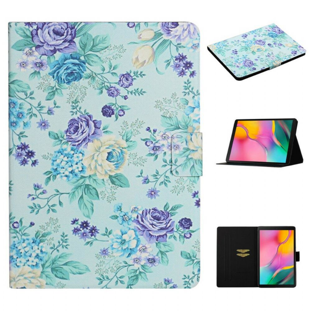 Flip Case Für Samsung Galaxy Tab A 10.1 (2024) Blumen Blumen Blumen