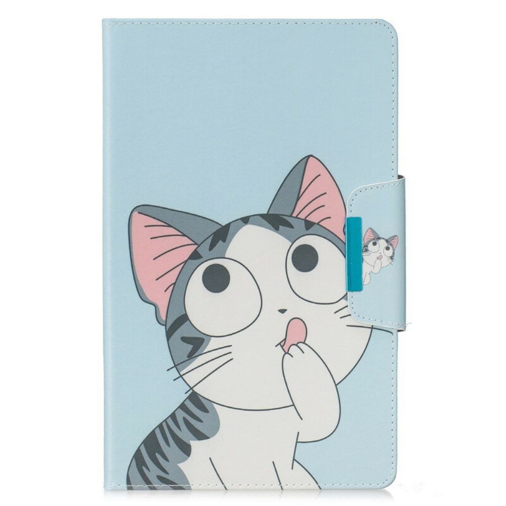 Flip Case Für Samsung Galaxy Tab A 10.1 (2024) Katzenverschluss-design