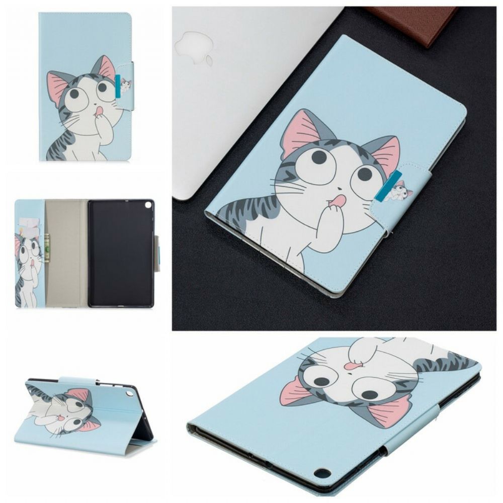 Flip Case Für Samsung Galaxy Tab A 10.1 (2024) Katzenverschluss-design