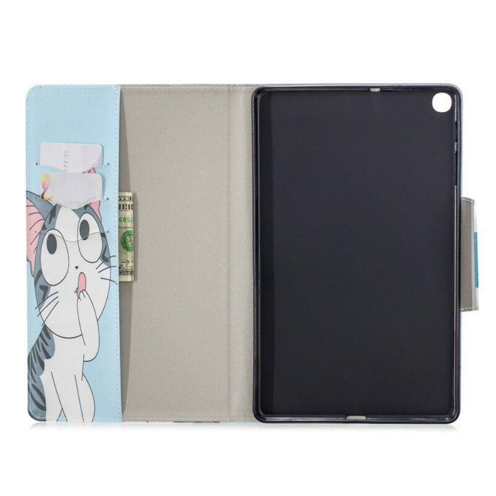 Flip Case Für Samsung Galaxy Tab A 10.1 (2024) Katzenverschluss-design