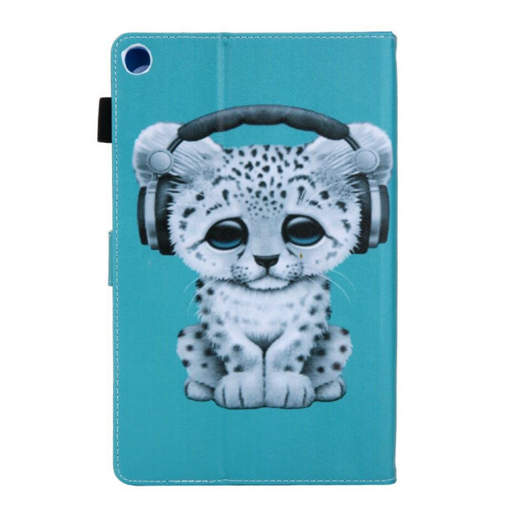 Flip Case Für Samsung Galaxy Tab A 10.1 (2024) Leopardenmusik