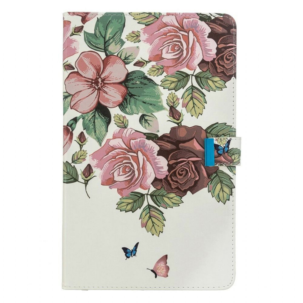 Flip Case Für Samsung Galaxy Tab A 10.1 (2024) Nur Blumen