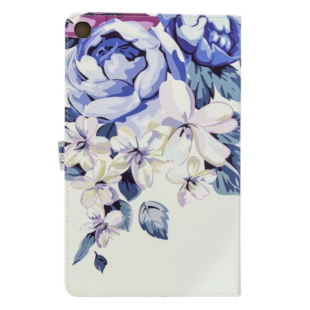 Flip Case Für Samsung Galaxy Tab A 10.1 (2024) Nur Blumen