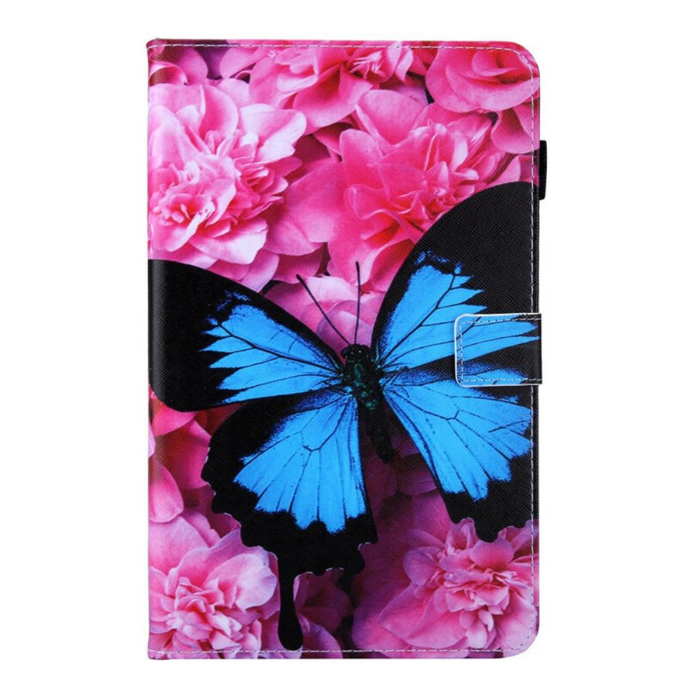 Flip Case Für Samsung Galaxy Tab A 10.1 (2024) Schmetterling Blumen