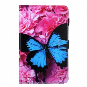 Flip Case Für Samsung Galaxy Tab A 10.1 (2024) Schmetterling Blumen