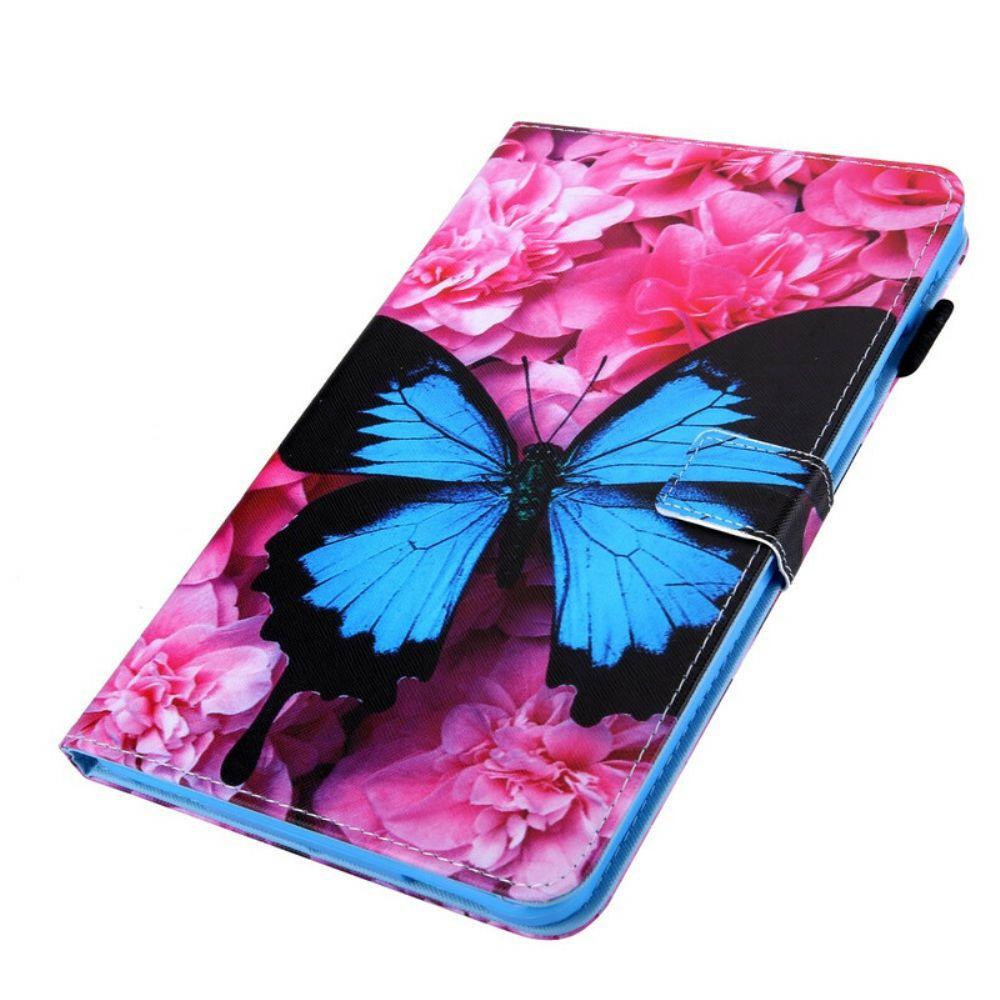 Flip Case Für Samsung Galaxy Tab A 10.1 (2024) Schmetterling Blumen