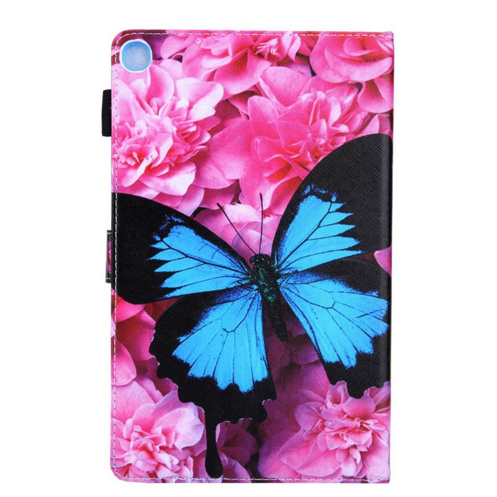 Flip Case Für Samsung Galaxy Tab A 10.1 (2024) Schmetterling Blumen