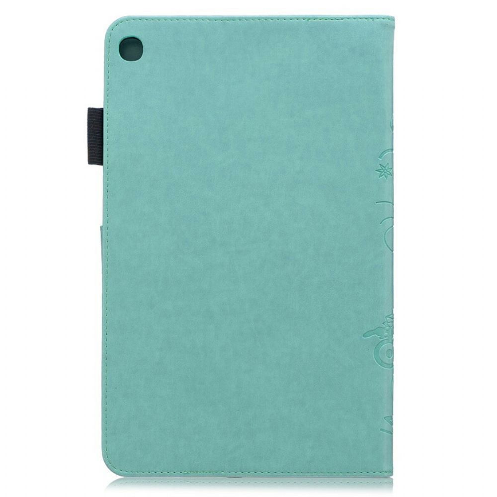 Flip Case Für Samsung Galaxy Tab A 10.1 (2024) Schmetterlinge Und Blumen