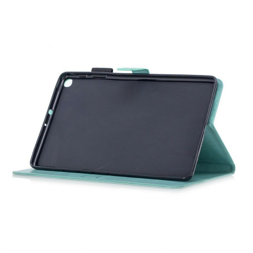 Flip Case Für Samsung Galaxy Tab A 10.1 (2024) Schmetterlinge Und Blumen