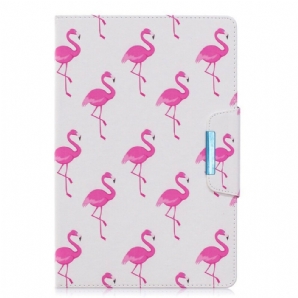 Lederhüllen Für Samsung Galaxy Tab A 10.1 (2024) Flamingos