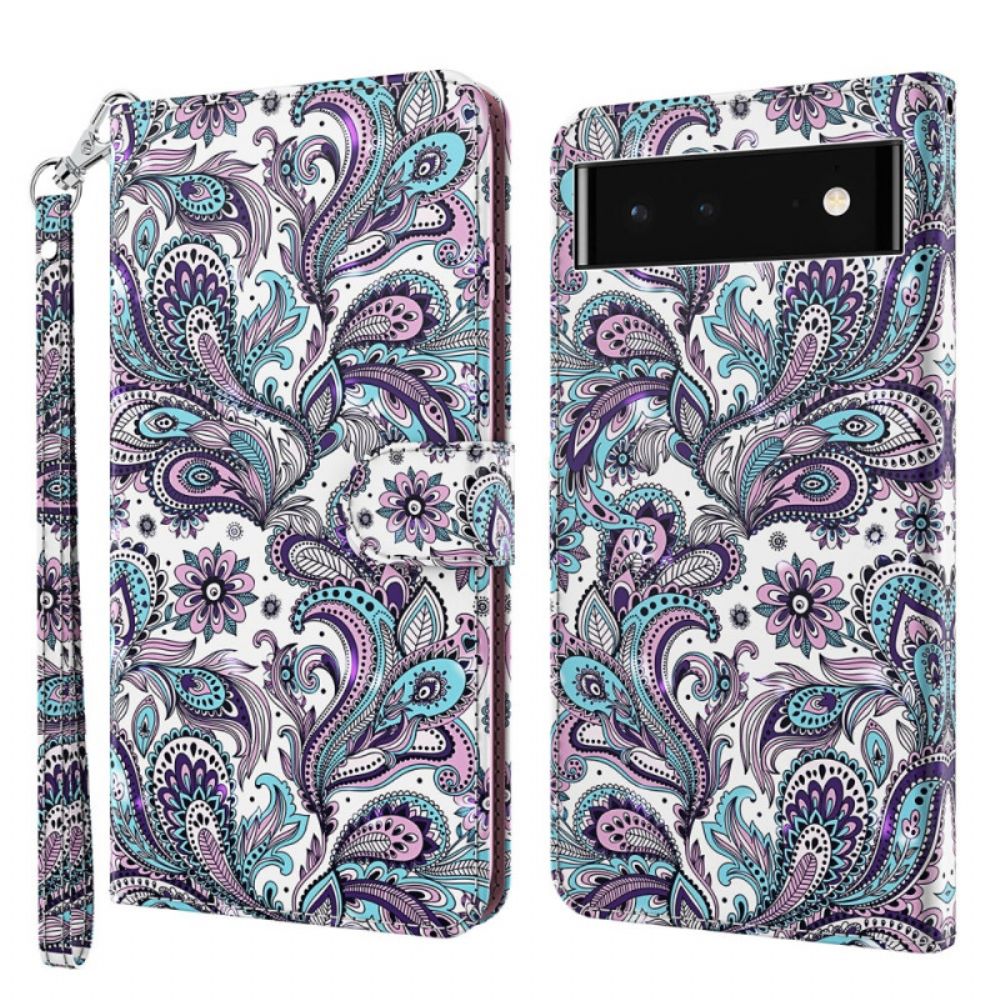 Lederhüllen Für Google Pixel 7 Paisley-muster