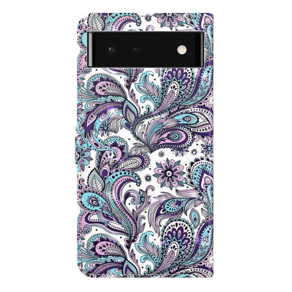 Lederhüllen Für Google Pixel 7 Paisley-muster