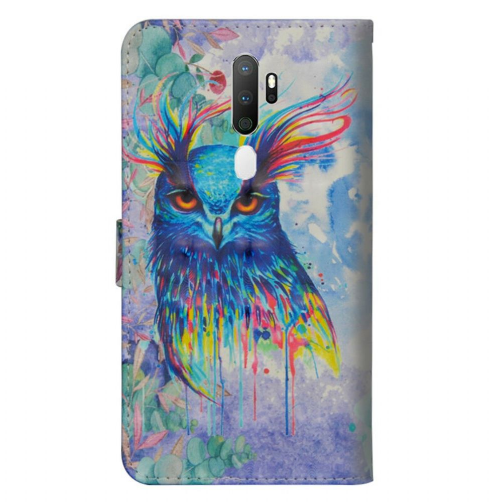 Lederhüllen Für Oppo A9 2024 / A5 2024 Aquarell Vogel