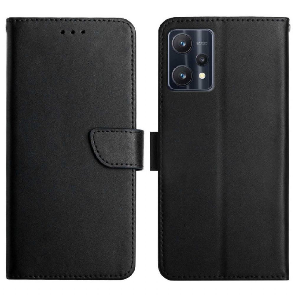 Flip Case Für Realme 9 Echtes Nappaleder