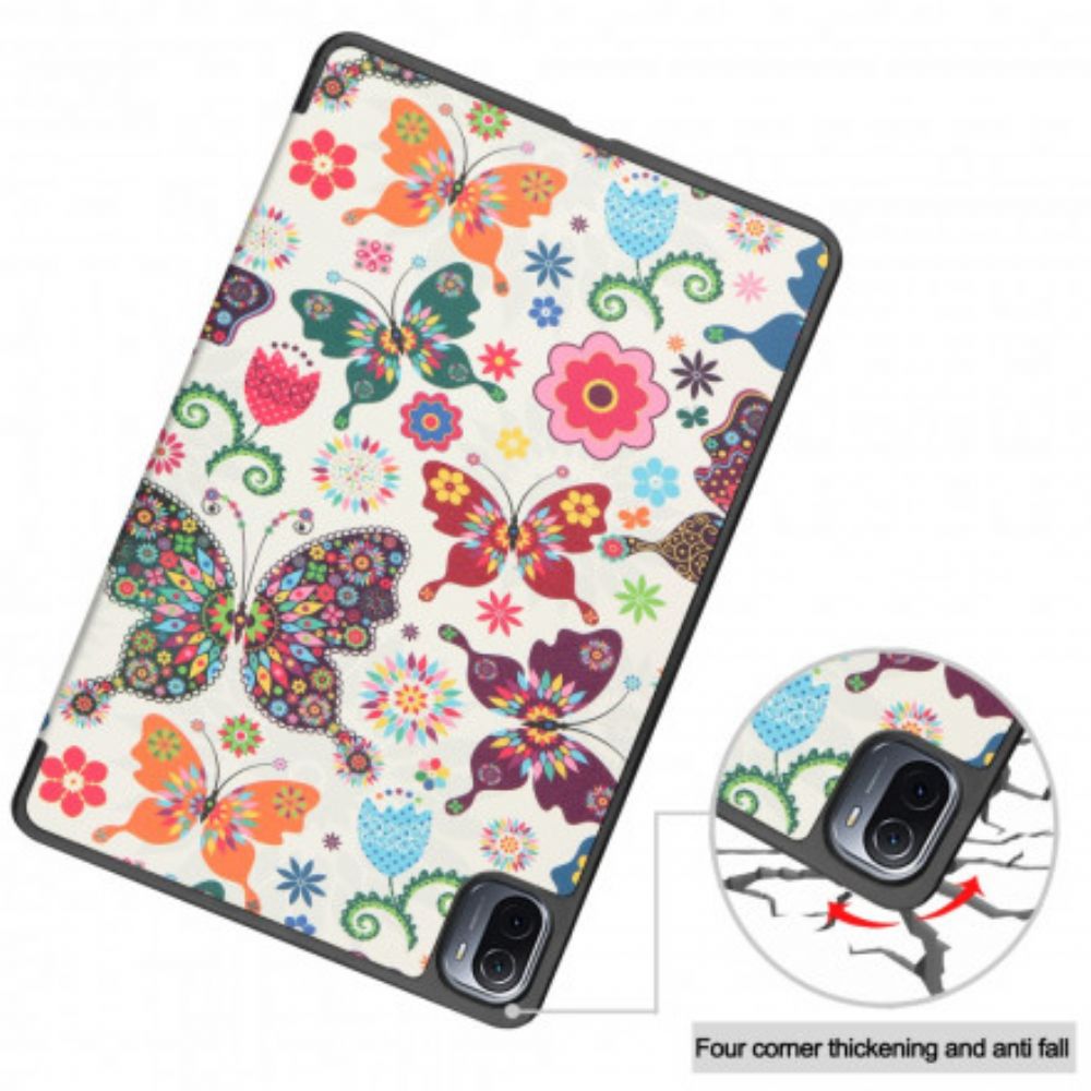 Schutzhülle Für Xiaomi Pad 5 Vintage Flower Stifthalter