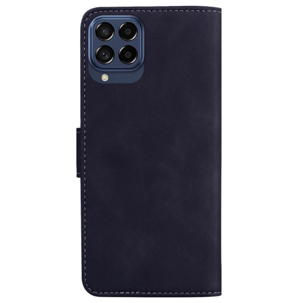 Flip Case Für Samsung Galaxy M33 5G Kunstleder Einfarbig