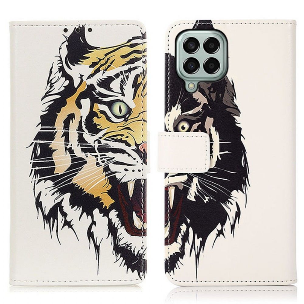 Flip Case Für Samsung Galaxy M33 5G Wilder Tiger