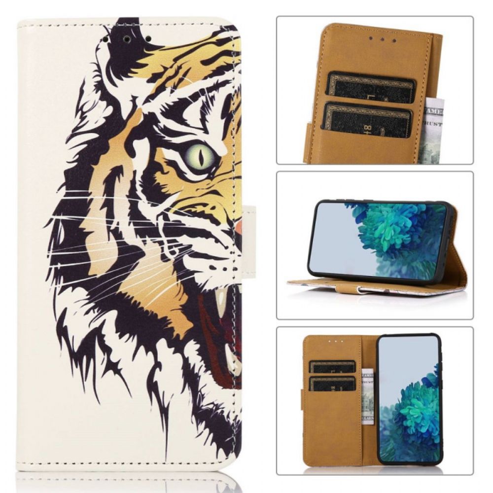 Flip Case Für Samsung Galaxy M33 5G Wilder Tiger