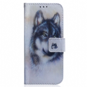 Lederhüllen Für Samsung Galaxy M33 5G Aquarell Hund