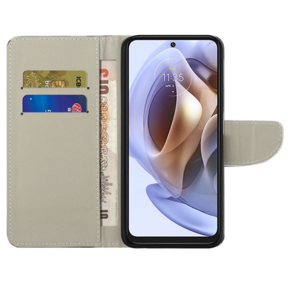 Flip Case Für Moto G31 / Moto G41 Bleib Ruhig Und Strahle