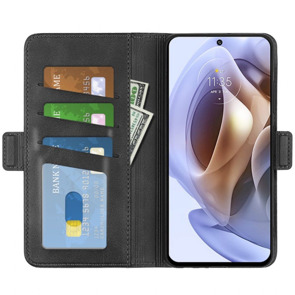 Flip Case Für Moto G31 / Moto G41 Flip Case Doppelklappe