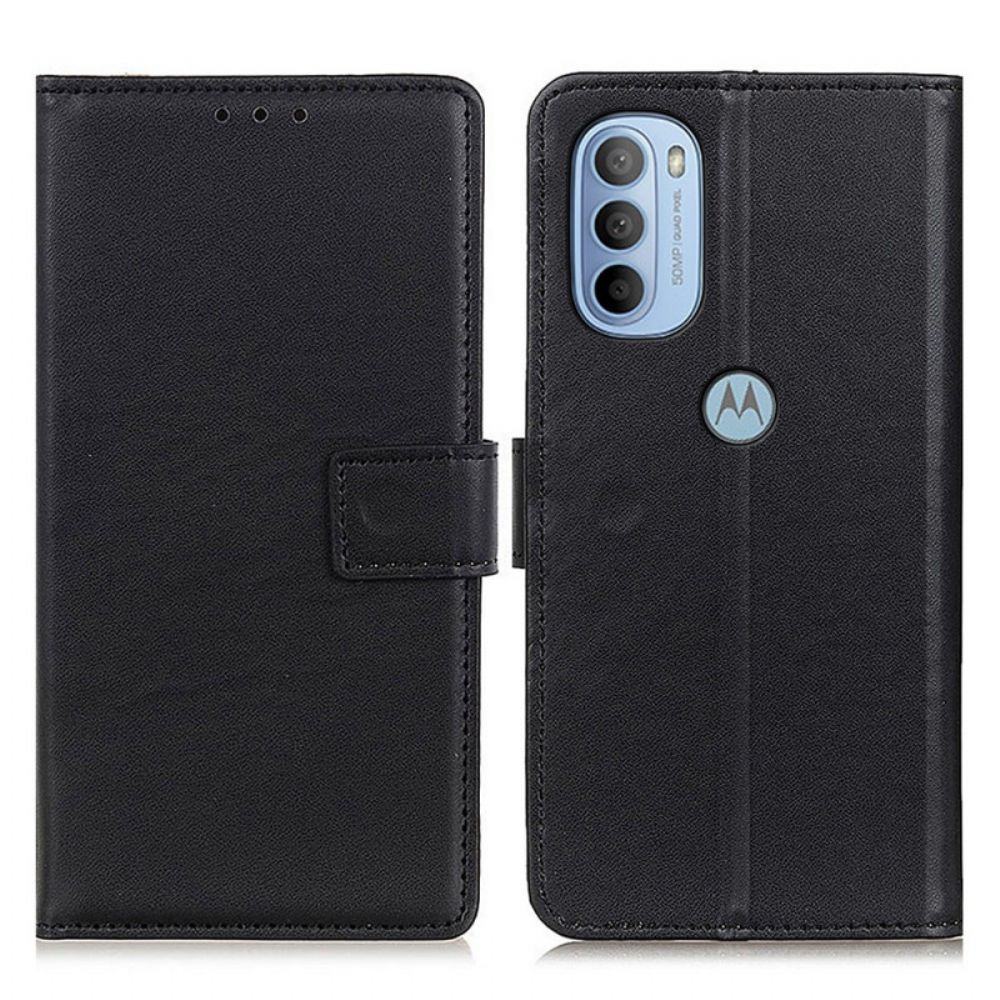 Flip Case Für Moto G31 / Moto G41 Einfaches Kunstleder