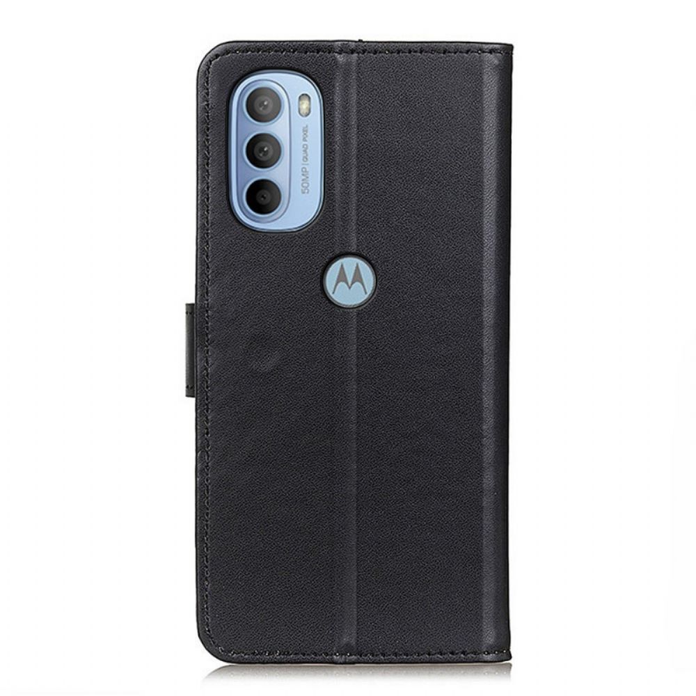 Flip Case Für Moto G31 / Moto G41 Einfaches Kunstleder