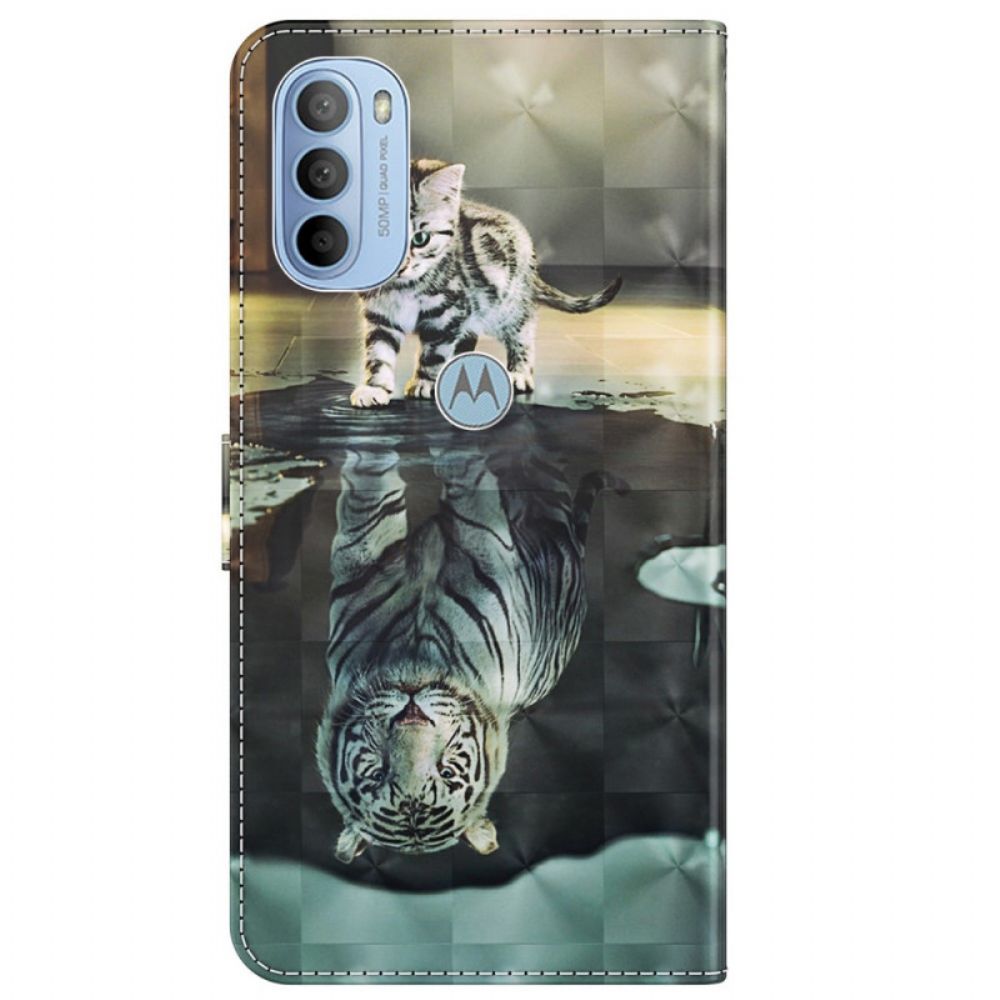 Flip Case Für Moto G31 / Moto G41 Ernst Der Tiger