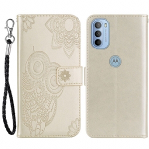 Flip Case Für Moto G31 / Moto G41 Eulen-mandala