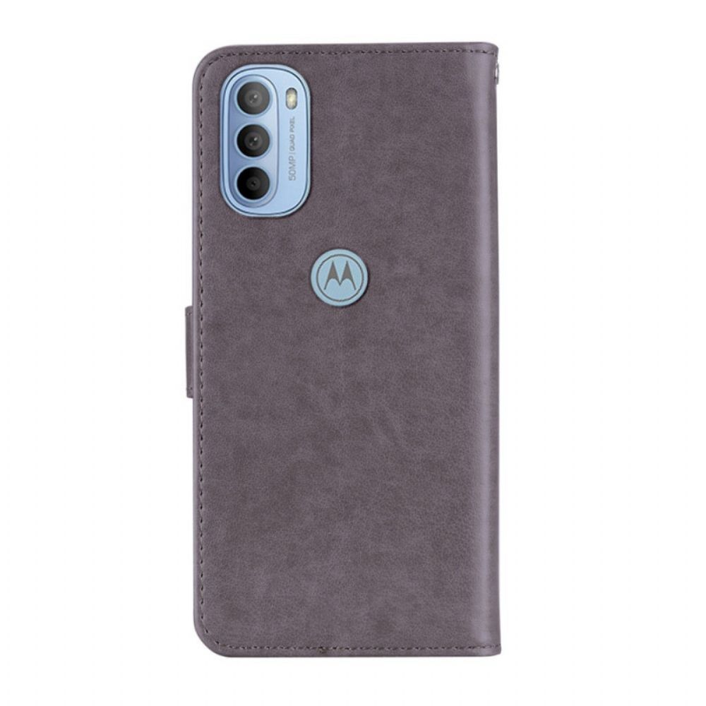 Flip Case Für Moto G31 / Moto G41 Eulen-mandala