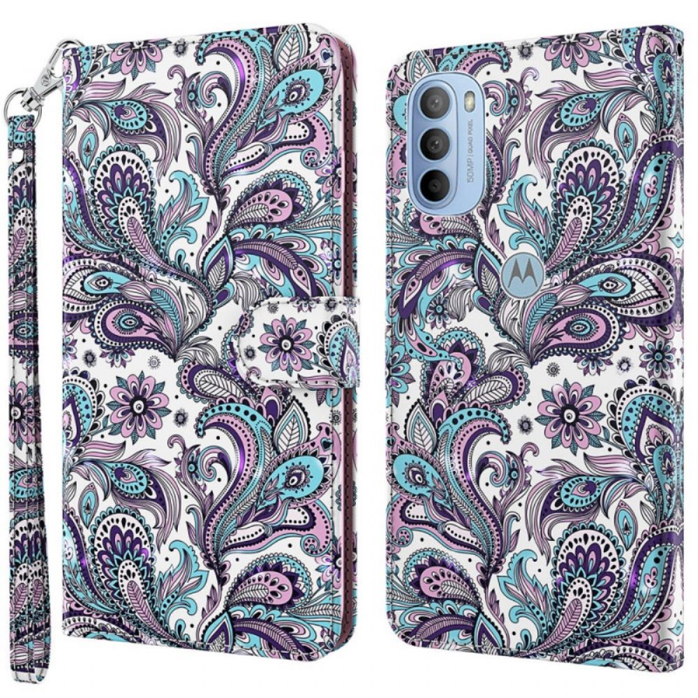 Flip Case Für Moto G31 / Moto G41 Paisley-muster