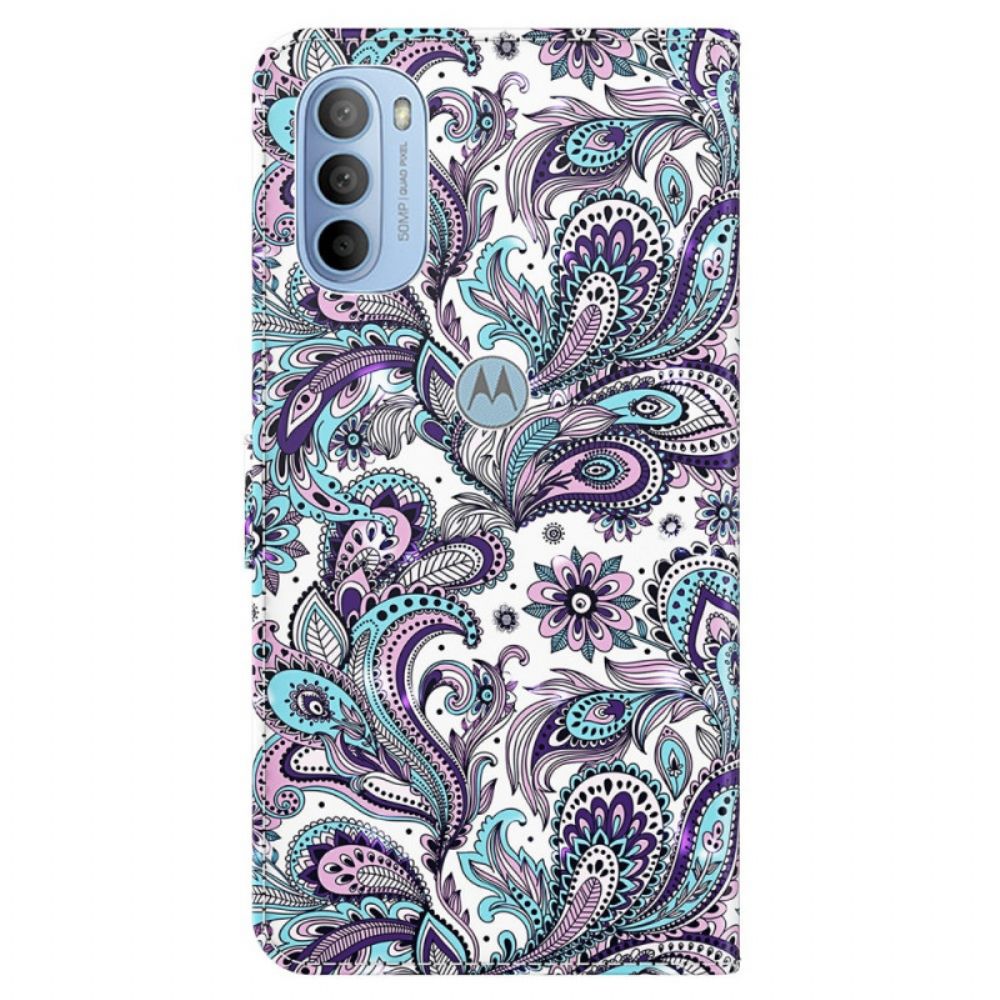 Flip Case Für Moto G31 / Moto G41 Paisley-muster