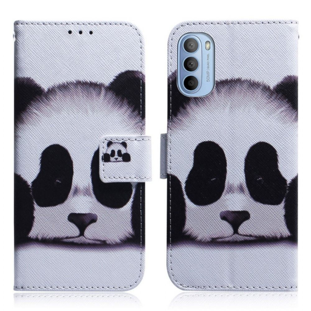 Flip Case Für Moto G31 / Moto G41 Panda-gesicht