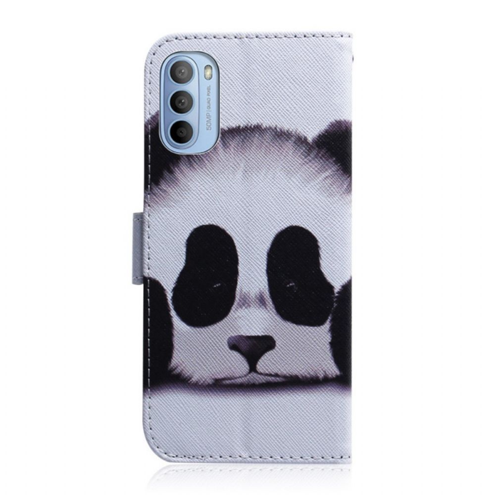 Flip Case Für Moto G31 / Moto G41 Panda-gesicht