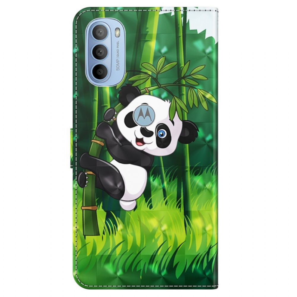 Flip Case Für Moto G31 / Moto G41 Panda Und Bambus