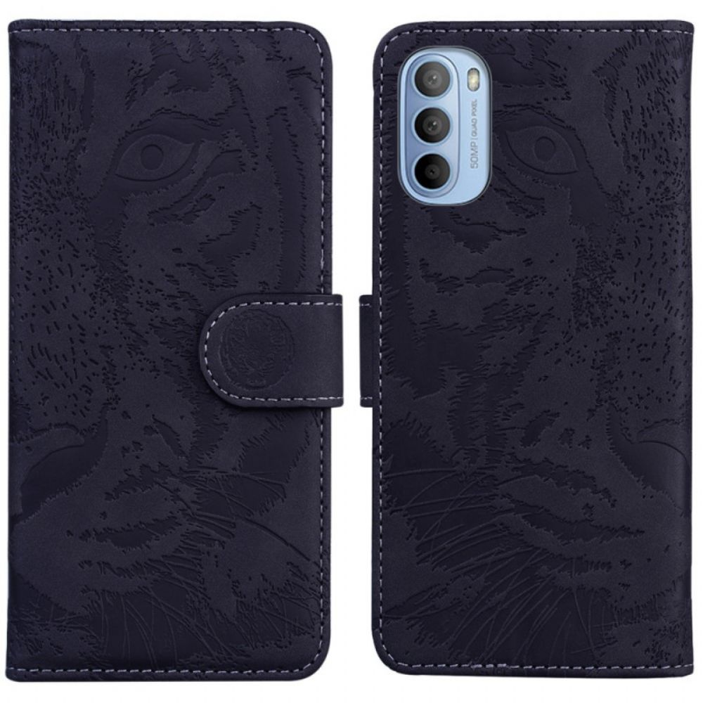 Flip Case Für Moto G31 / Moto G41 Tigergesichtsdruck