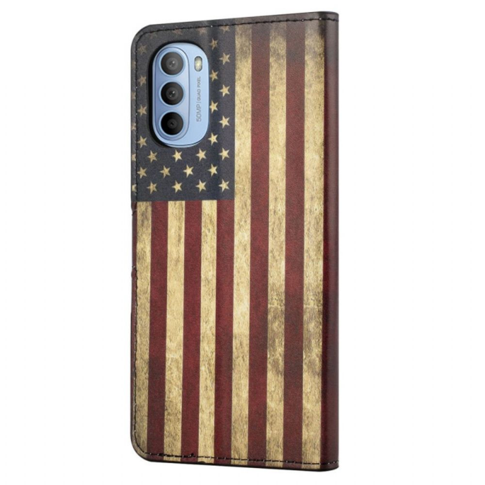 Flip Case Für Moto G31 / Moto G41 Usa-flagge