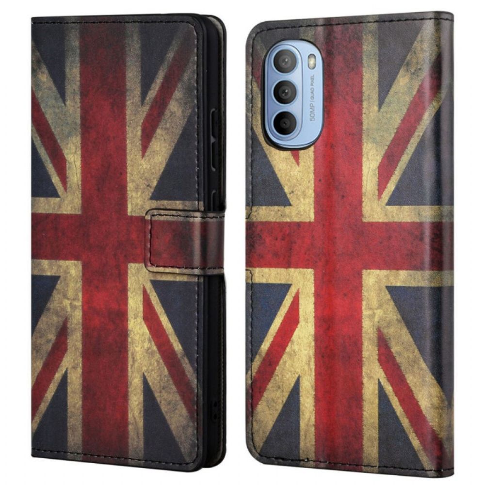 Lederhüllen Für Moto G31 / Moto G41 England-flagge