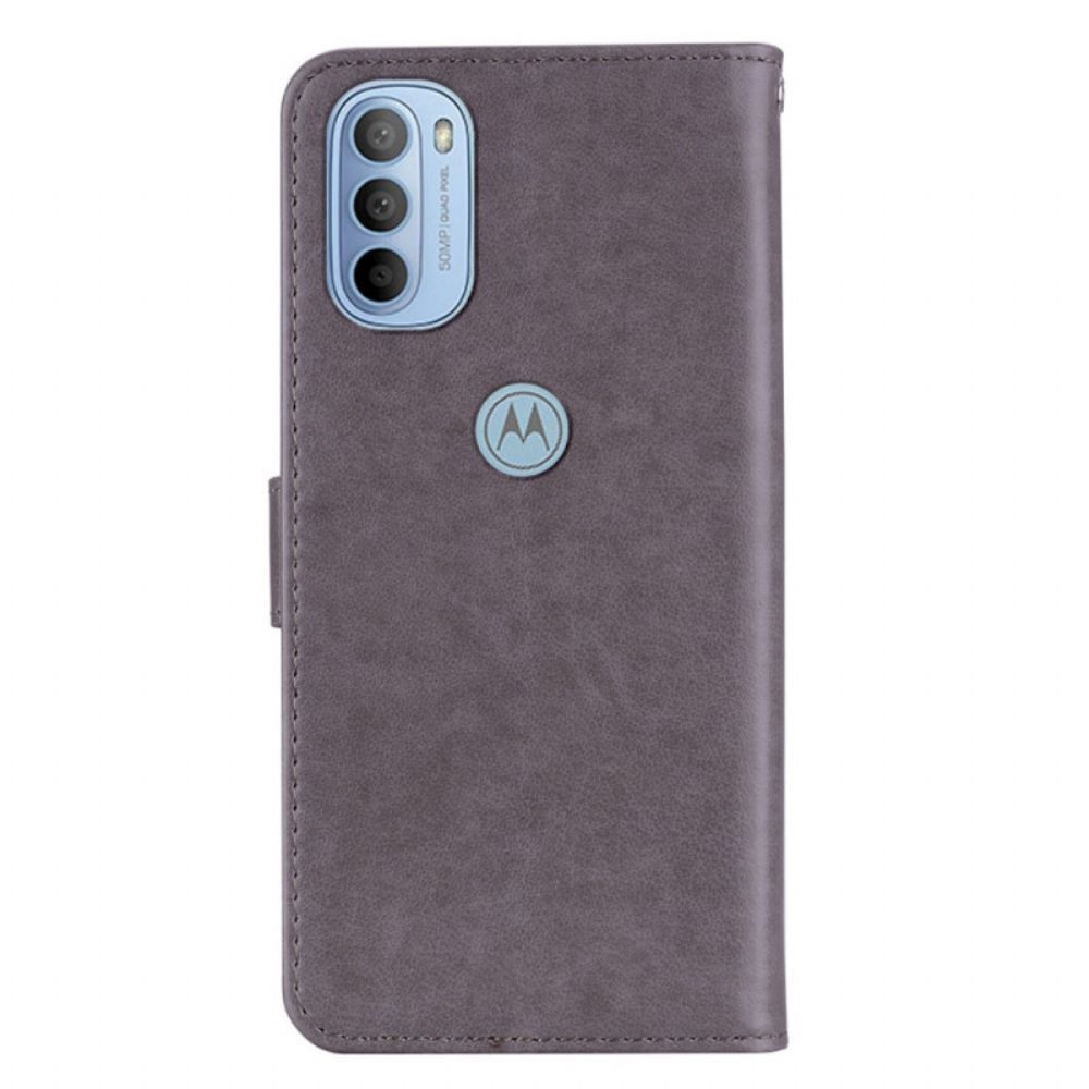 Lederhüllen Für Moto G31 / Moto G41 Eulen-mandala Und Anhänger