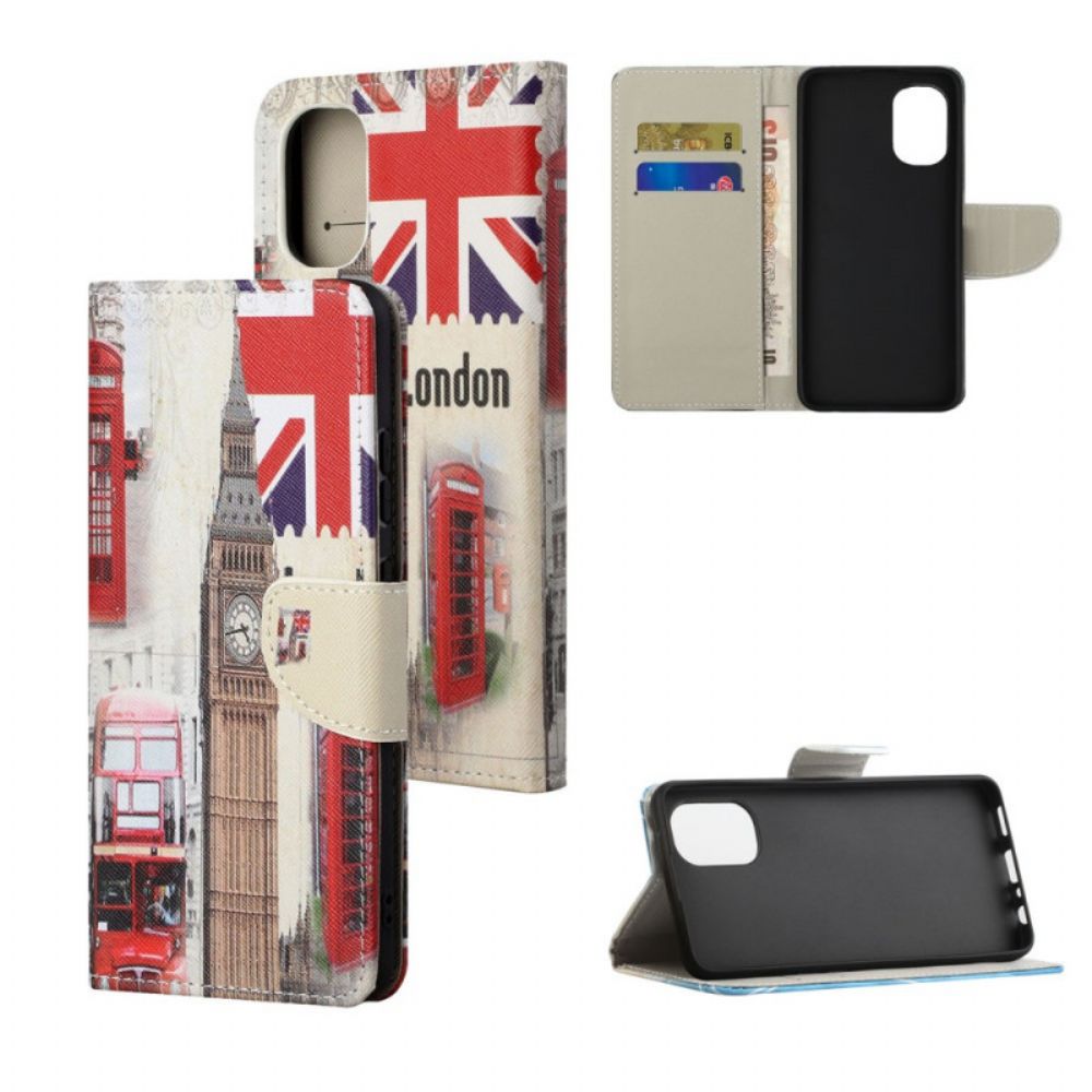 Lederhüllen Für Moto G31 / Moto G41 Londoner Leben